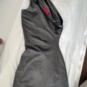 Coucoo One Shoulder Metallic Dress